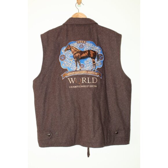 Cripple Creek Wool Men's Vest Sz. XXL Quarter Horse 2008 Championship Equestrian - Picture 1 of 12